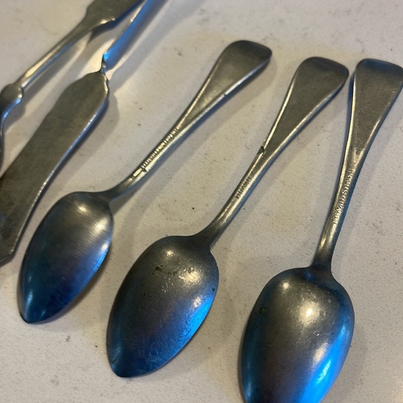 Brazil silver butter knives and spoon - Picture 1 of 11